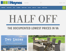 Tablet Screenshot of haynesfurniture.com